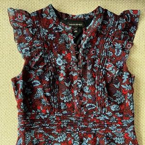 Banana Republic Ruffled Midi Dress, size 6 petite